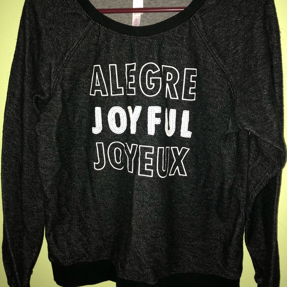 Xhiliration Black JOYFUL Sweater